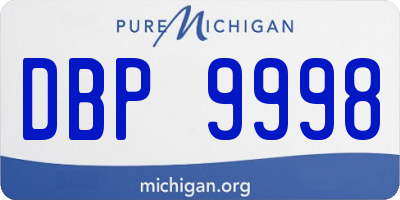 MI license plate DBP9998