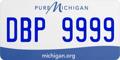 MI license plate DBP9999