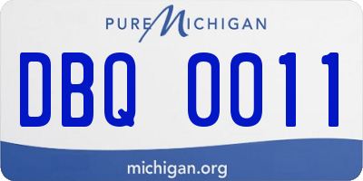 MI license plate DBQ0011