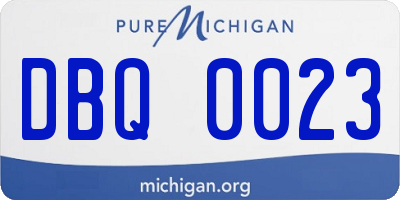 MI license plate DBQ0023