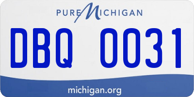 MI license plate DBQ0031
