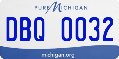 MI license plate DBQ0032