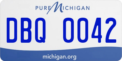 MI license plate DBQ0042