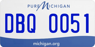 MI license plate DBQ0051