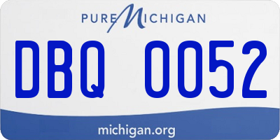MI license plate DBQ0052