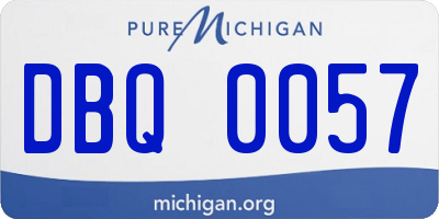 MI license plate DBQ0057