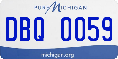 MI license plate DBQ0059