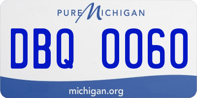 MI license plate DBQ0060