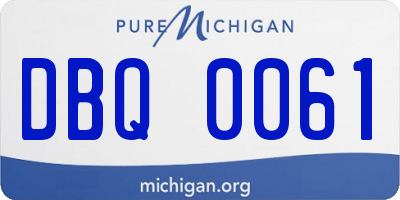 MI license plate DBQ0061