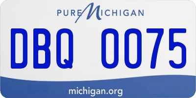 MI license plate DBQ0075