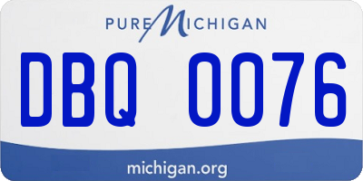 MI license plate DBQ0076