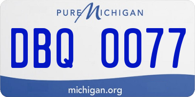 MI license plate DBQ0077