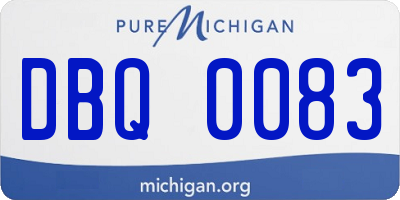 MI license plate DBQ0083