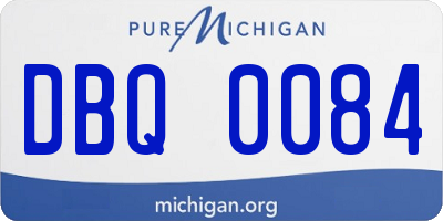 MI license plate DBQ0084