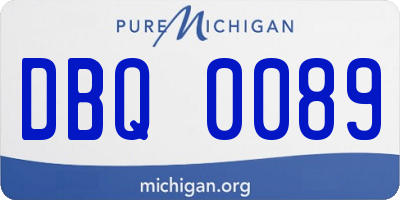 MI license plate DBQ0089