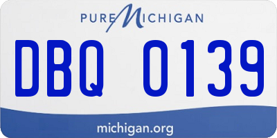 MI license plate DBQ0139