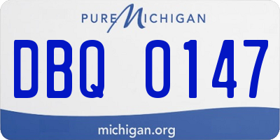 MI license plate DBQ0147