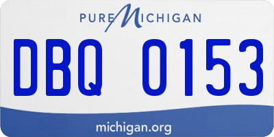 MI license plate DBQ0153