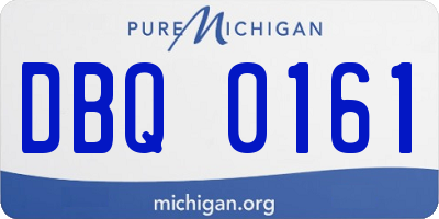 MI license plate DBQ0161