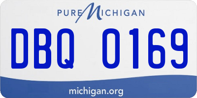 MI license plate DBQ0169