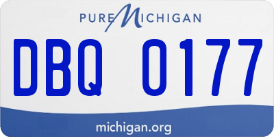MI license plate DBQ0177