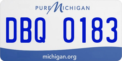 MI license plate DBQ0183