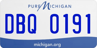 MI license plate DBQ0191
