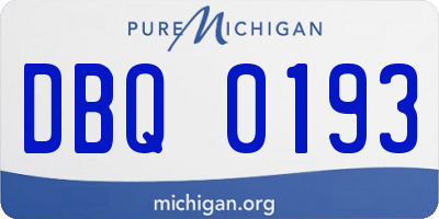 MI license plate DBQ0193