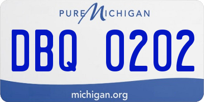 MI license plate DBQ0202