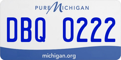 MI license plate DBQ0222