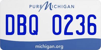 MI license plate DBQ0236