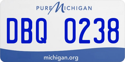 MI license plate DBQ0238