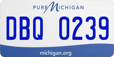 MI license plate DBQ0239