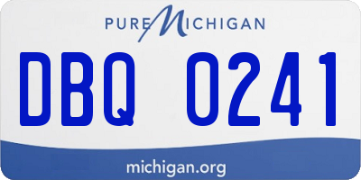 MI license plate DBQ0241