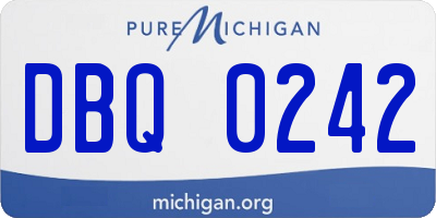 MI license plate DBQ0242