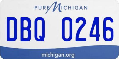 MI license plate DBQ0246