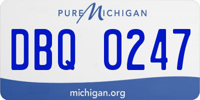MI license plate DBQ0247