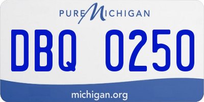 MI license plate DBQ0250