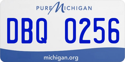 MI license plate DBQ0256