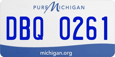 MI license plate DBQ0261