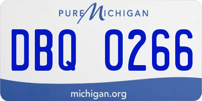 MI license plate DBQ0266