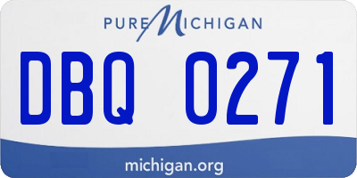 MI license plate DBQ0271