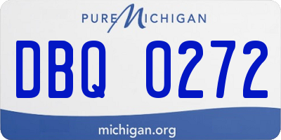MI license plate DBQ0272