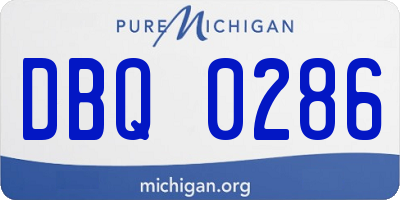 MI license plate DBQ0286