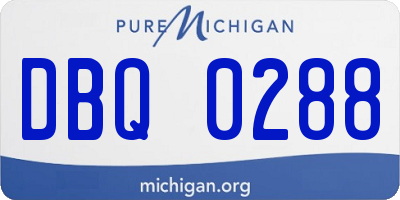 MI license plate DBQ0288