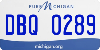 MI license plate DBQ0289