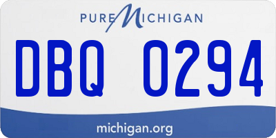 MI license plate DBQ0294