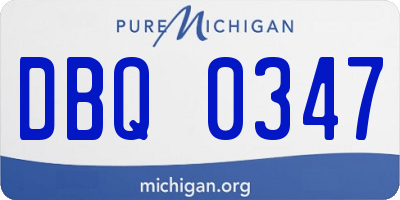 MI license plate DBQ0347