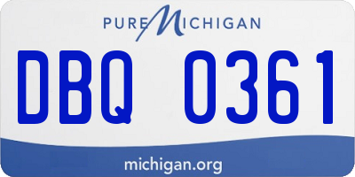 MI license plate DBQ0361