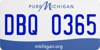 MI license plate DBQ0365